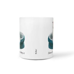 Home is where my dog is American Staffordshire terrier dog mug (Illustrated collection) 18 Home is where my dog is American Staffordshire terrier front view White