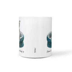 Home is where my dog is American Staffordshire terrier grey dog mug (Illustrated collection) 18 Home is where my dog is American Staffordshire terrier grey front view White