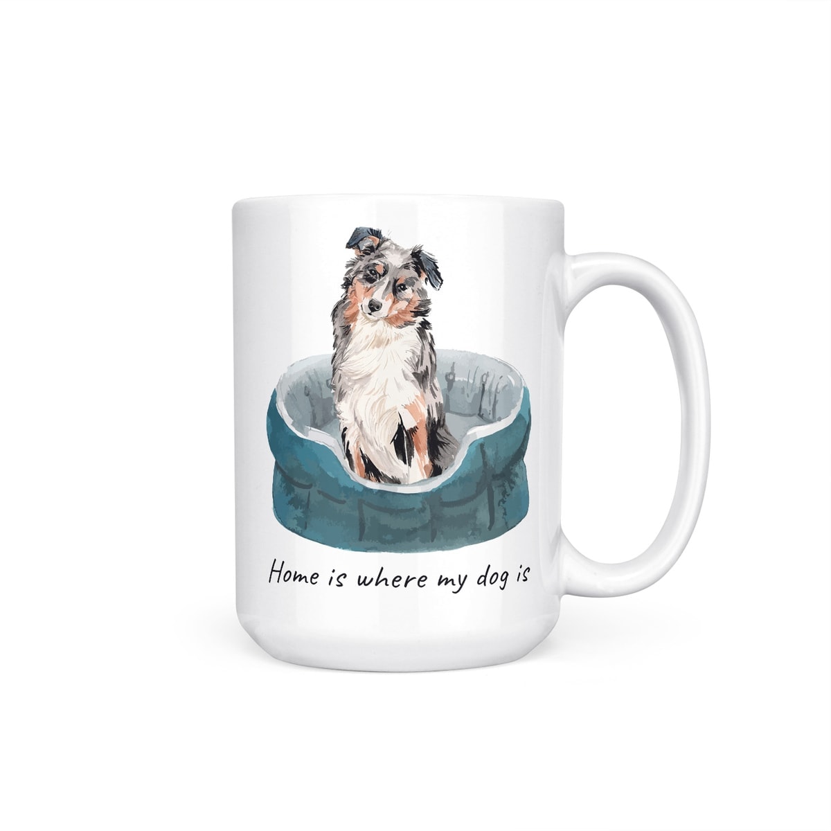 Home is where my dog is Australian Shepherd dog mug (Illustrated collection) 11 Home is where my dog is Australian Shepherd dog mug (Illustrated collection) - Image 9