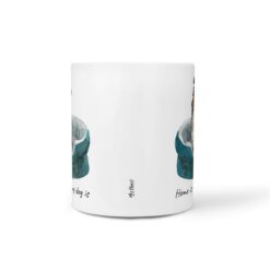 Home is where my dog is Australian Shepherd dog mug (Illustrated collection) 18 Home is where my dog is Australian Shepherd front view White