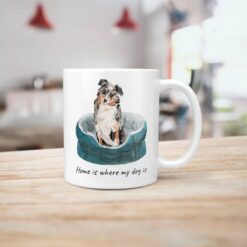 Home is where my dog is Australian Shepherd dog mug (Illustrated collection) 15 Home is where my dog is Australian Shepherd handle right kitchen