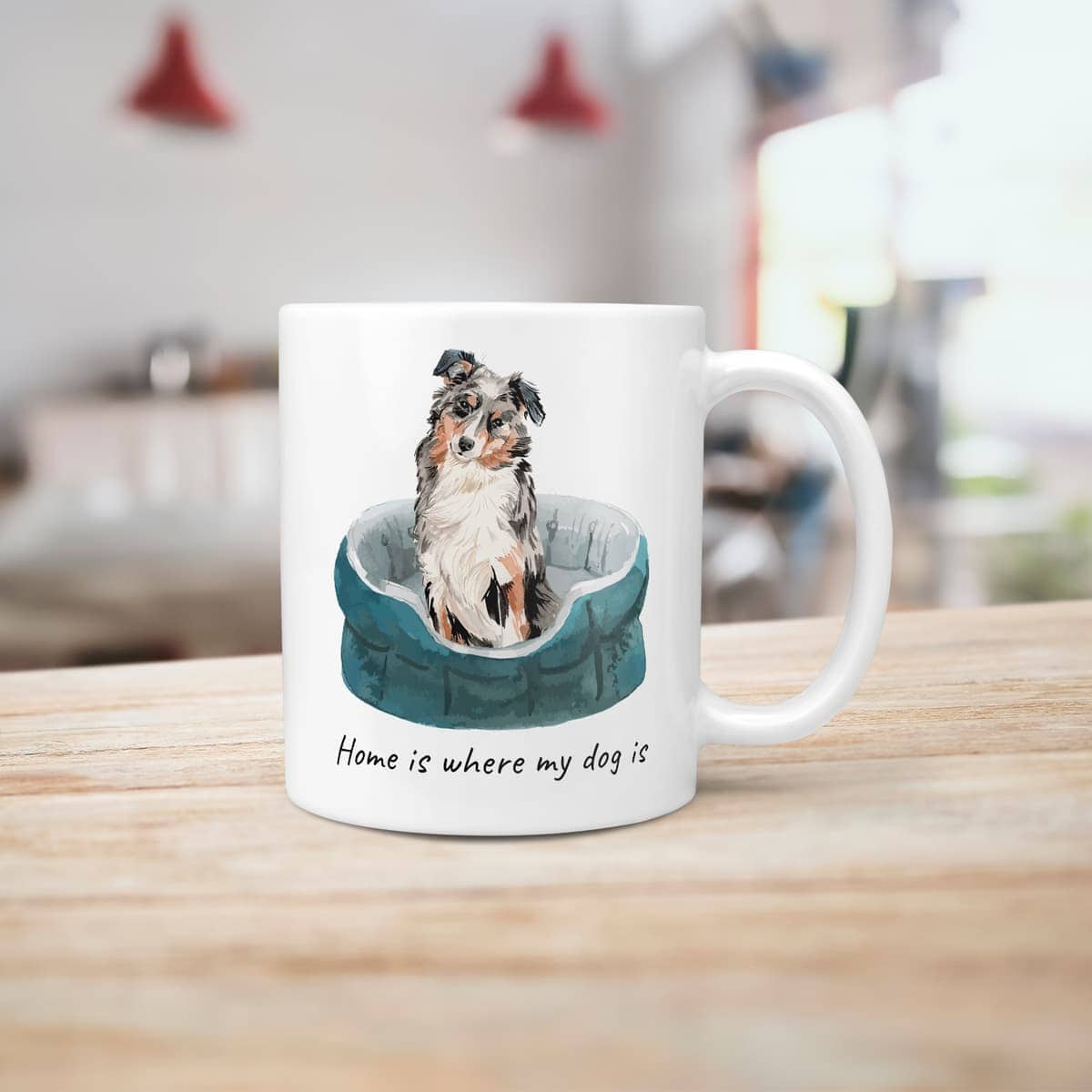 Home is where my dog is Australian Shepherd dog mug (Illustrated collection) 7 Home is where my dog is Australian Shepherd dog mug (Illustrated collection) - Image 5