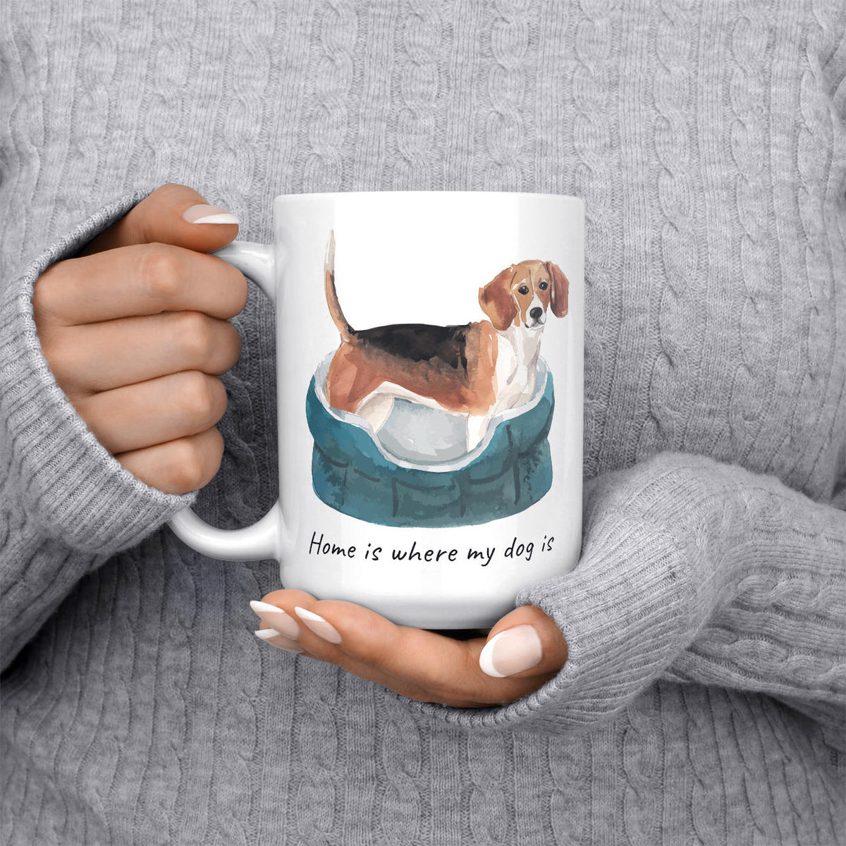 Home is where my dog is Beagle dog mug (Illustrated collection) 6 Home is where my dog is Beagle dog mug (Illustrated collection) - Image 4