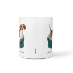 Home is where my dog is Beagle dog mug (Illustrated collection) 18 Home is where my dog is Beagle front view White
