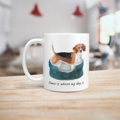 Home is where my dog is Beagle dog mug (Illustrated collection) 16 Home is where my dog is Beagle handle left kitchen