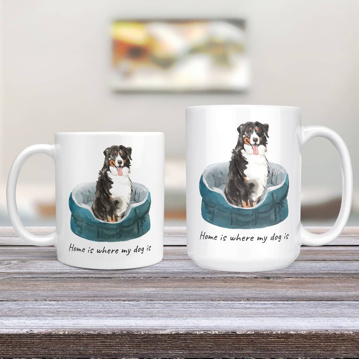 Home is where my dog is Bernese Mountain Dog dog mug (Illustrated collection) 4 Home is where my dog is Bernese Mountain Dog dog mug (Illustrated collection) - Image 3