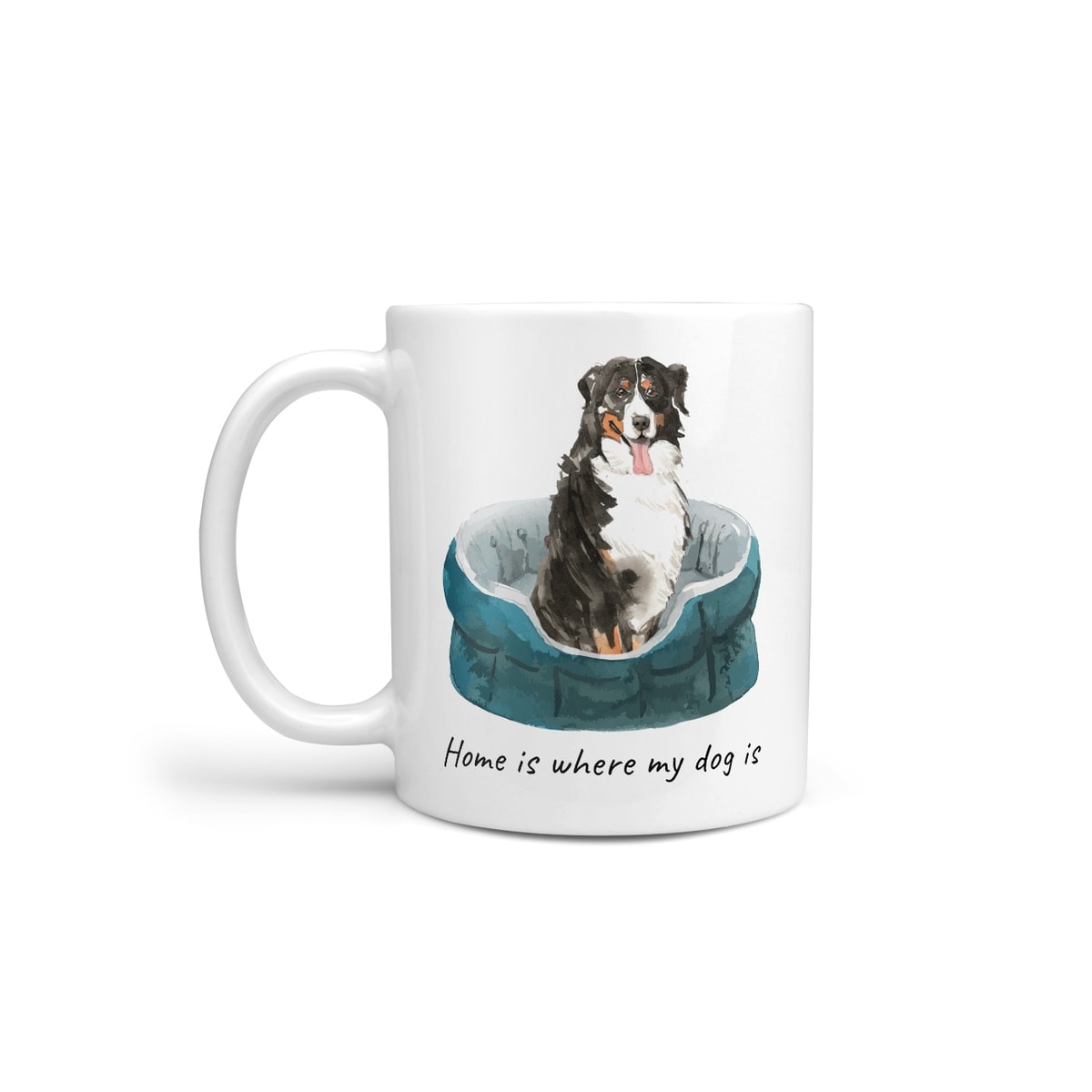 Home is where my dog is Bernese Mountain Dog dog mug (Illustrated collection) 2 Home is where my dog is Bernese Mountain Dog dog mug (Illustrated collection)