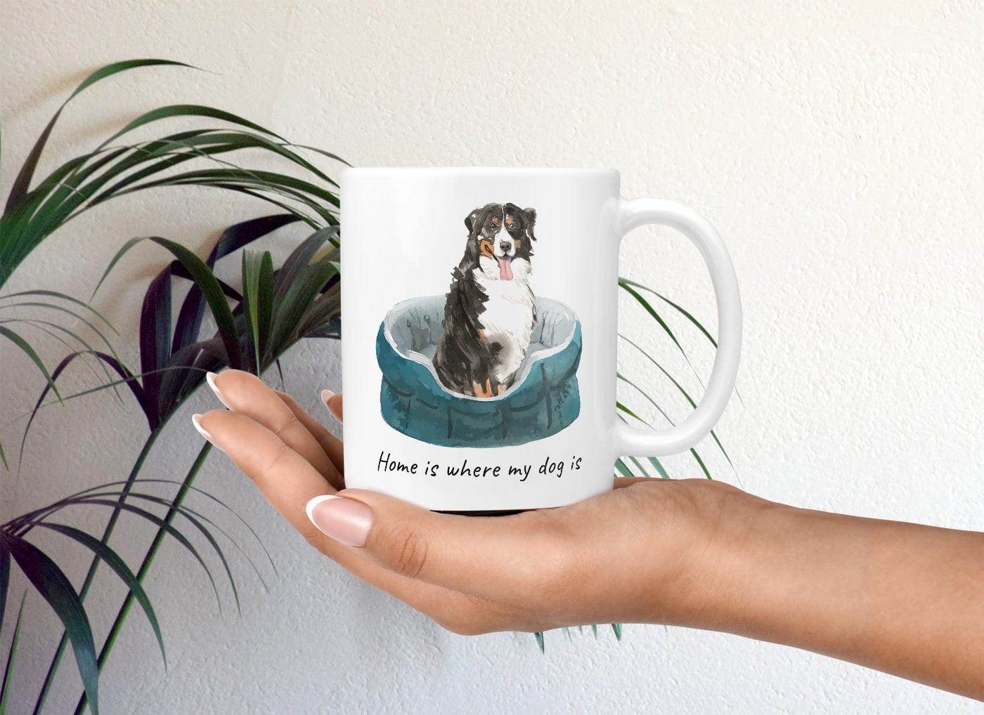 Home is where my dog is Bernese Mountain Dog dog mug (Illustrated collection) 3 Home is where my dog is Bernese Mountain Dog dog mug (Illustrated collection) - Image 2