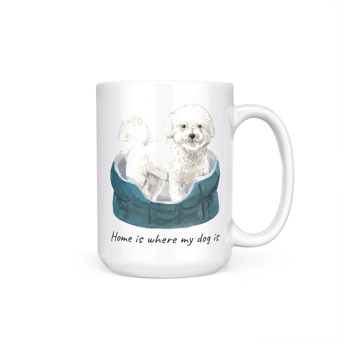 Home is where my dog is Bichon Frise dog mug (Illustrated collection) 10 Home is where my dog is Bichon Frise dog mug (Illustrated collection) - Image 9
