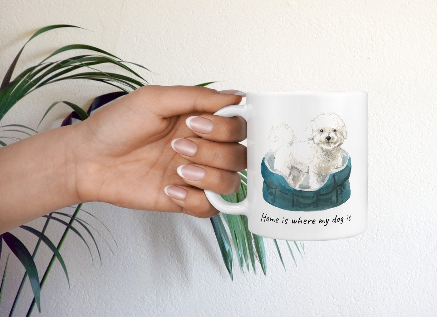 Home is where my dog is Bichon Frise dog mug (Illustrated collection) 8 Home is where my dog is Bichon Frise dog mug (Illustrated collection) - Image 7