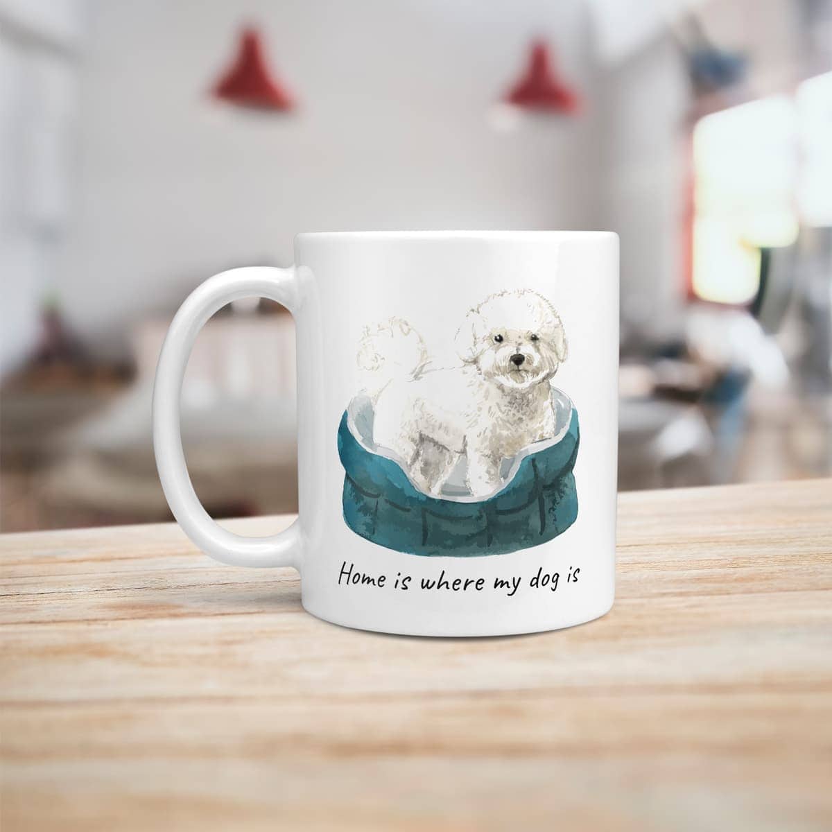 Home is where my dog is Bichon Frise dog mug (Illustrated collection) 7 Home is where my dog is Bichon Frise dog mug (Illustrated collection) - Image 6