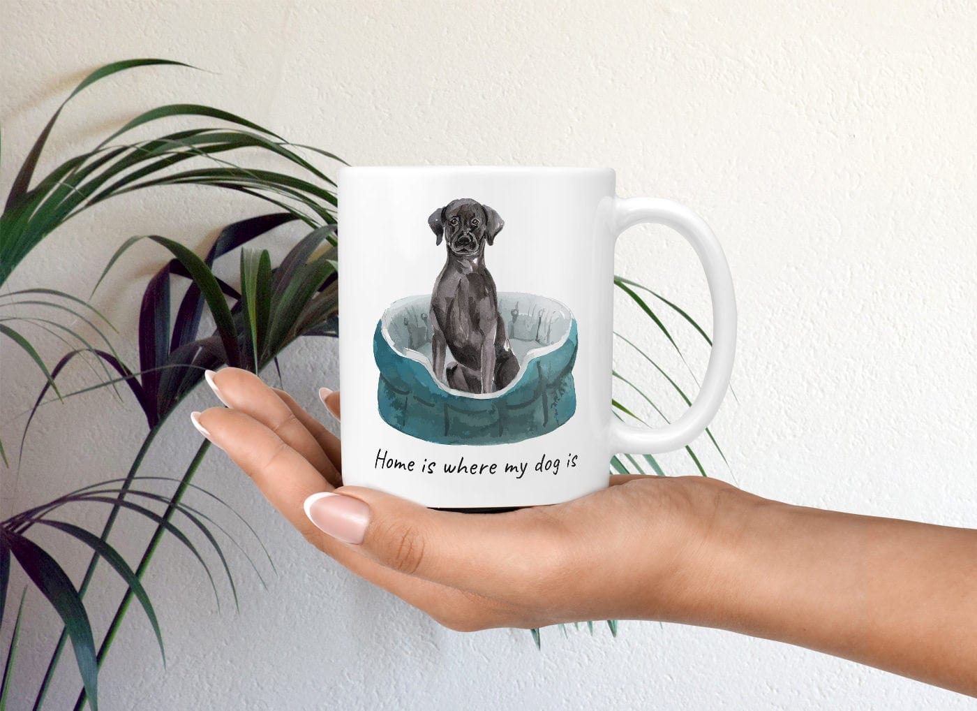 Home is where my dog is Black Lab dog mug (Illustrated collection) 4 Home is where my dog is Black Lab dog mug (Illustrated collection) - Image 2