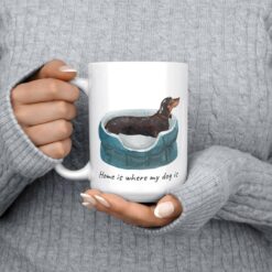 Home is where my dog is Black & Tan Dachshund dog mug (Illustrated collection) 14 Home is where my dog is Black & Tan Dachshund dog mug (Illustrated collection) - Image 4
