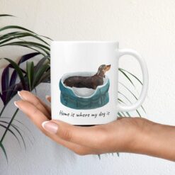 Home is where my dog is Black & Tan Dachshund dog mug (Illustrated collection) 12 Home is where my dog is Black & Tan Dachshund dog mug (Illustrated collection) - Image 2