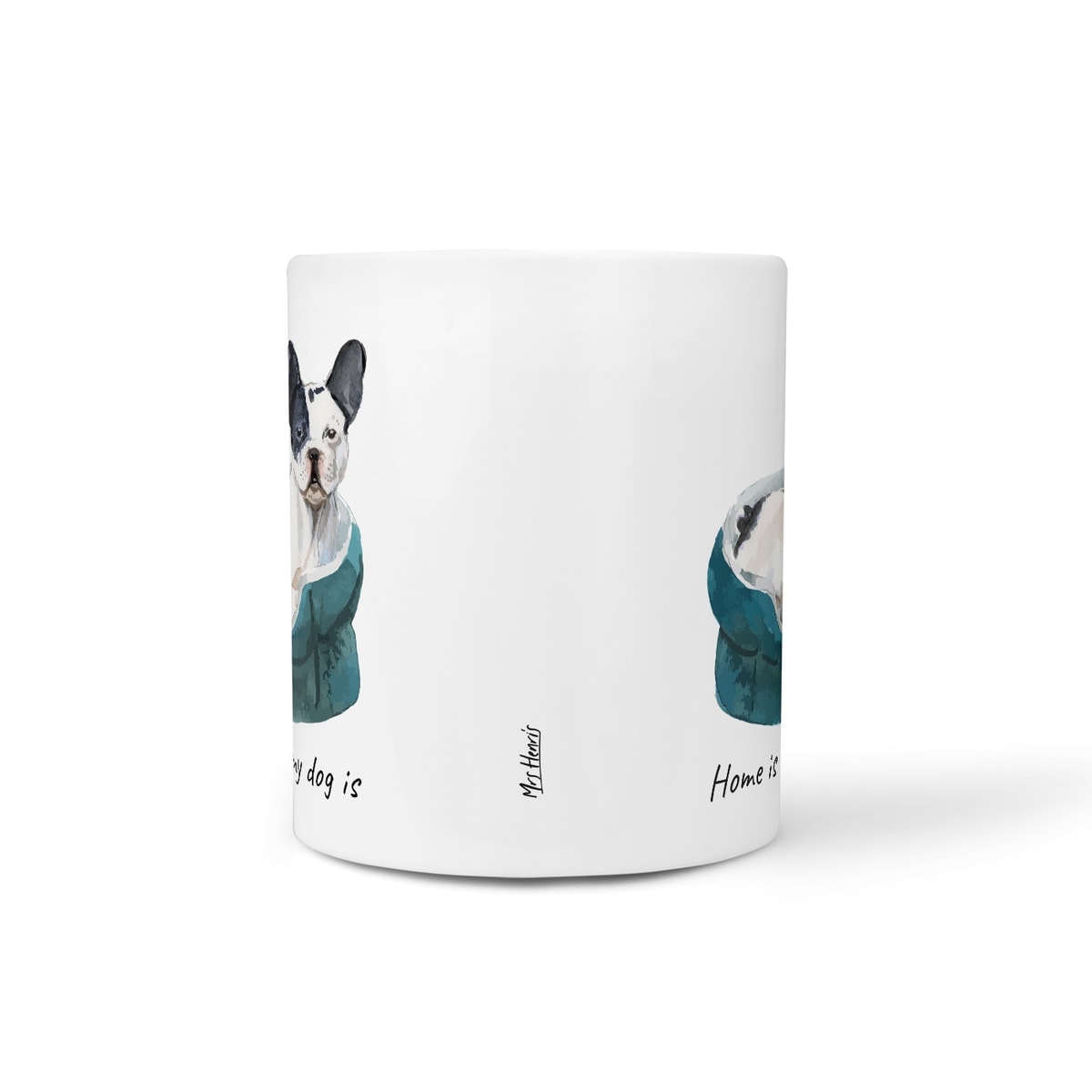Home is where my dog is Black&white French bulldog dog mug (Illustrated collection) 10 Home is where my dog is Black&white French bulldog dog mug (Illustrated collection) - Image 8