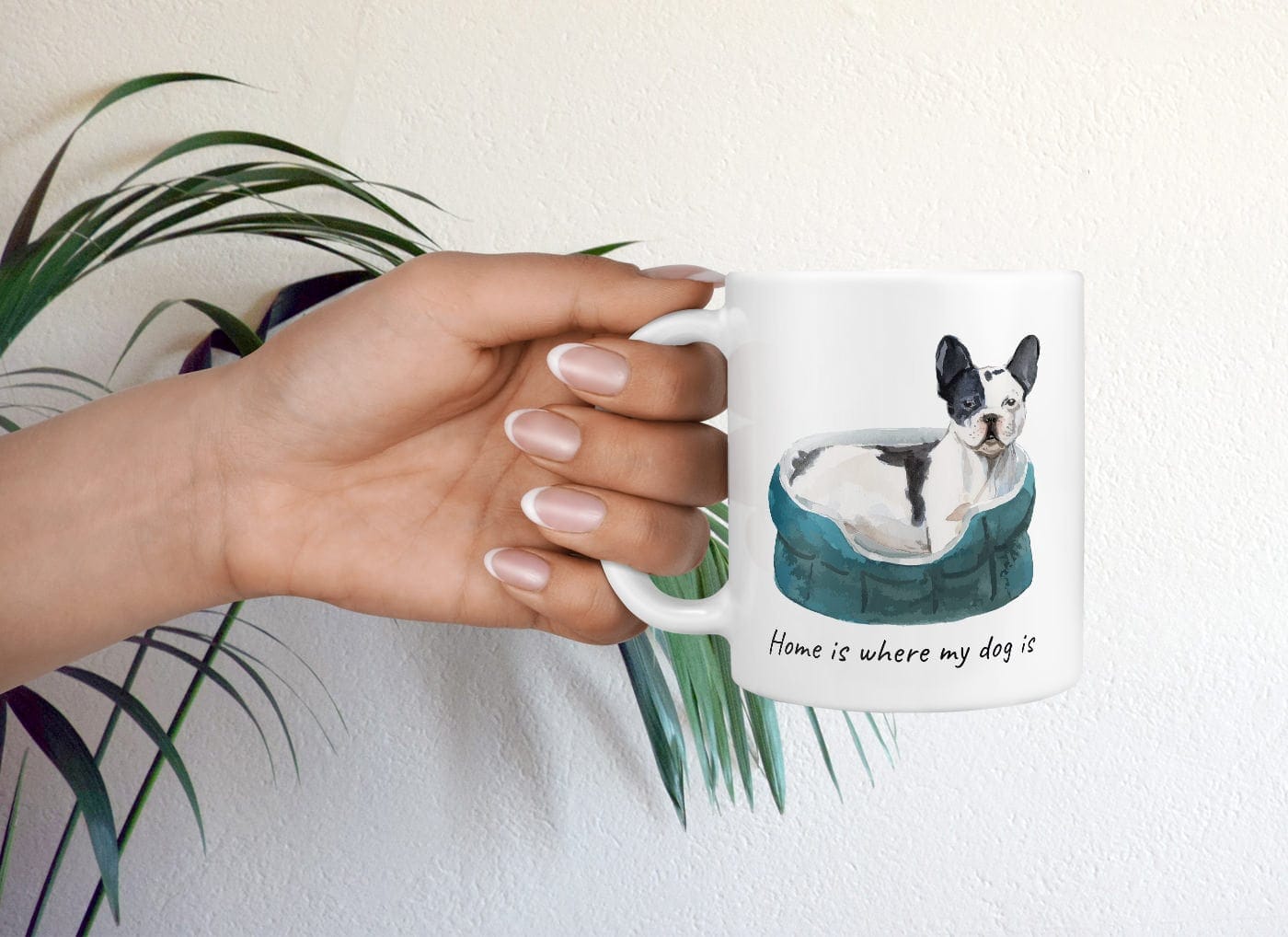 Home is where my dog is Black&white French bulldog dog mug (Illustrated collection) 9 Home is where my dog is Black&white French bulldog dog mug (Illustrated collection) - Image 7
