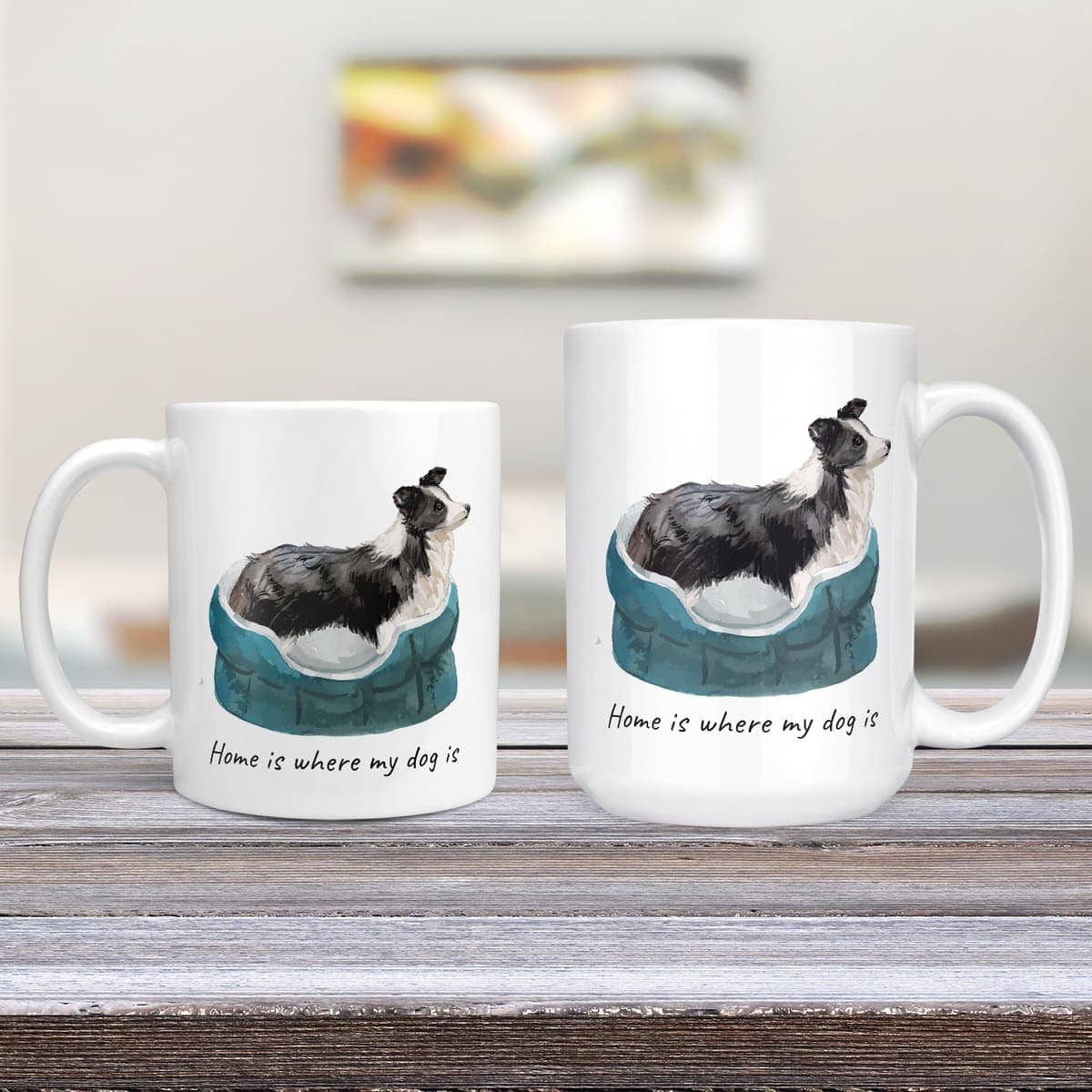 Home is where my dog is Border Collie dog mug (Illustrated collection) 5 Home is where my dog is Border Collie dog mug (Illustrated collection) - Image 3