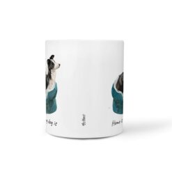 Home is where my dog is Border Collie dog mug (Illustrated collection) 18 Home is where my dog is Border Collie front view White
