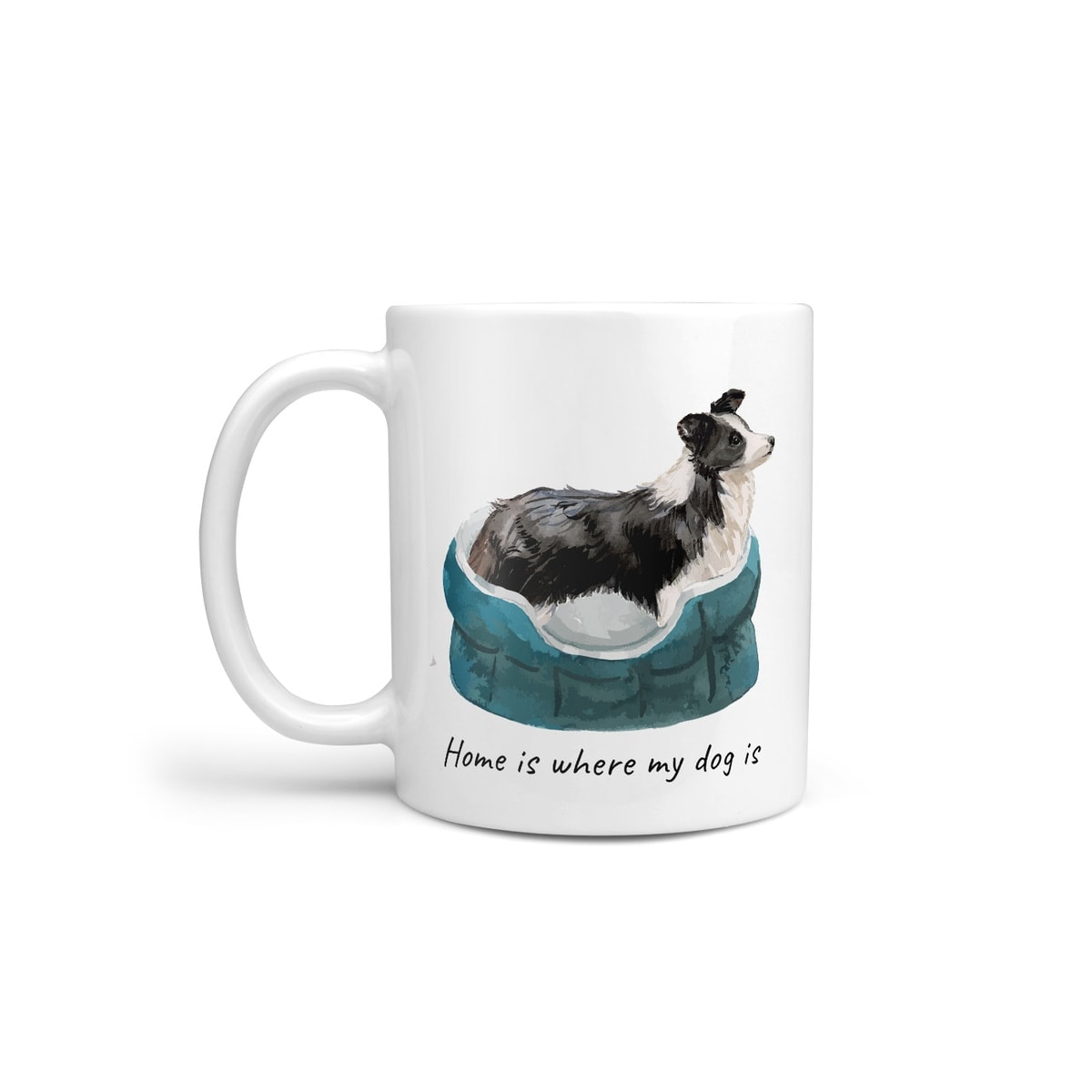 Home is where my dog is Border Collie dog mug (Illustrated collection) 3 Home is where my dog is Border Collie dog mug (Illustrated collection)