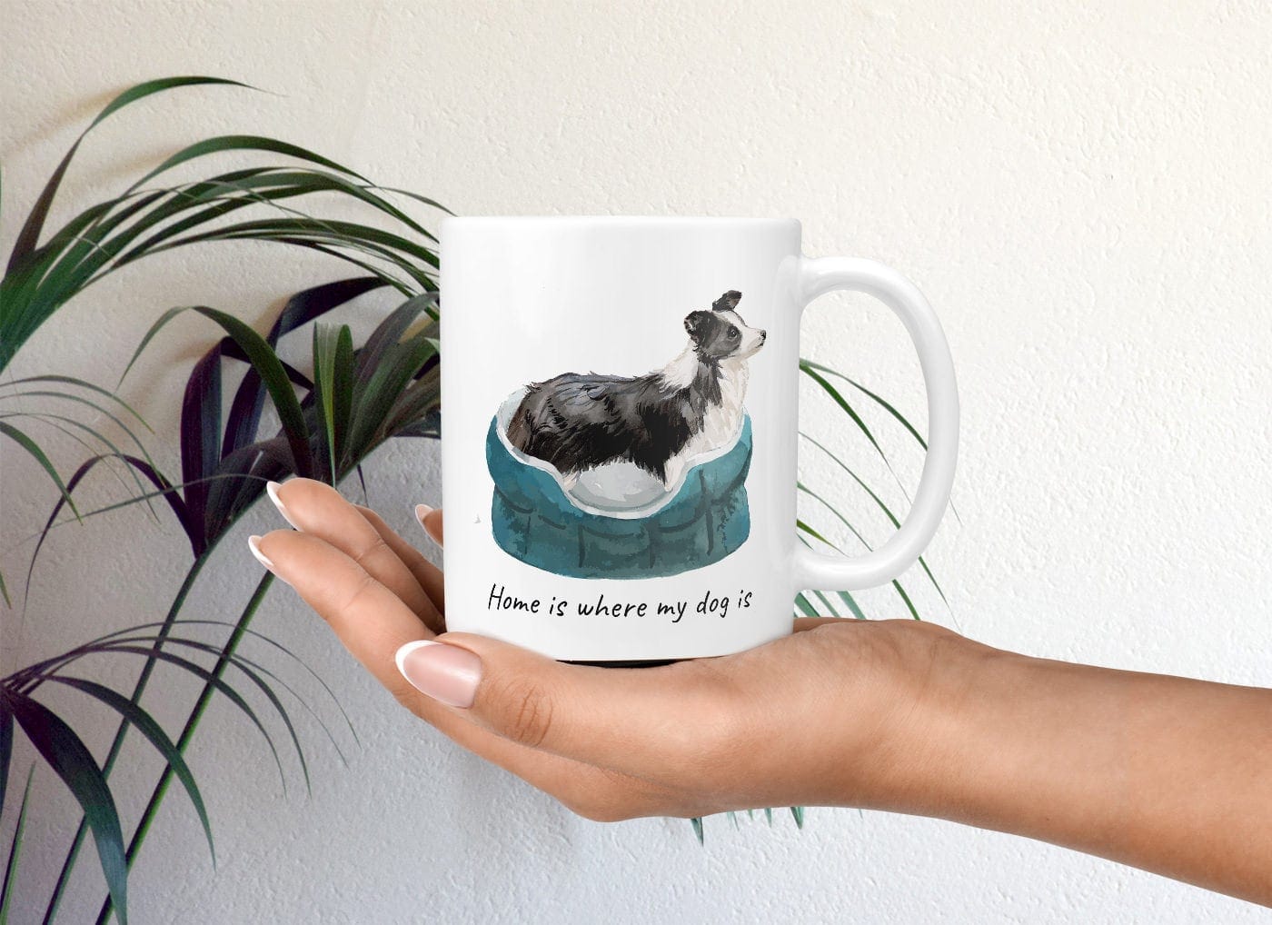 Home is where my dog is Border Collie dog mug (Illustrated collection) 4 Home is where my dog is Border Collie dog mug (Illustrated collection) - Image 2