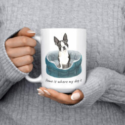 Home is where my dog is Boston Terrier 15oz jumper front