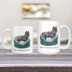 Home is where my dog is Bouvier des Flandres 11oz and 15oz comparison TV Room