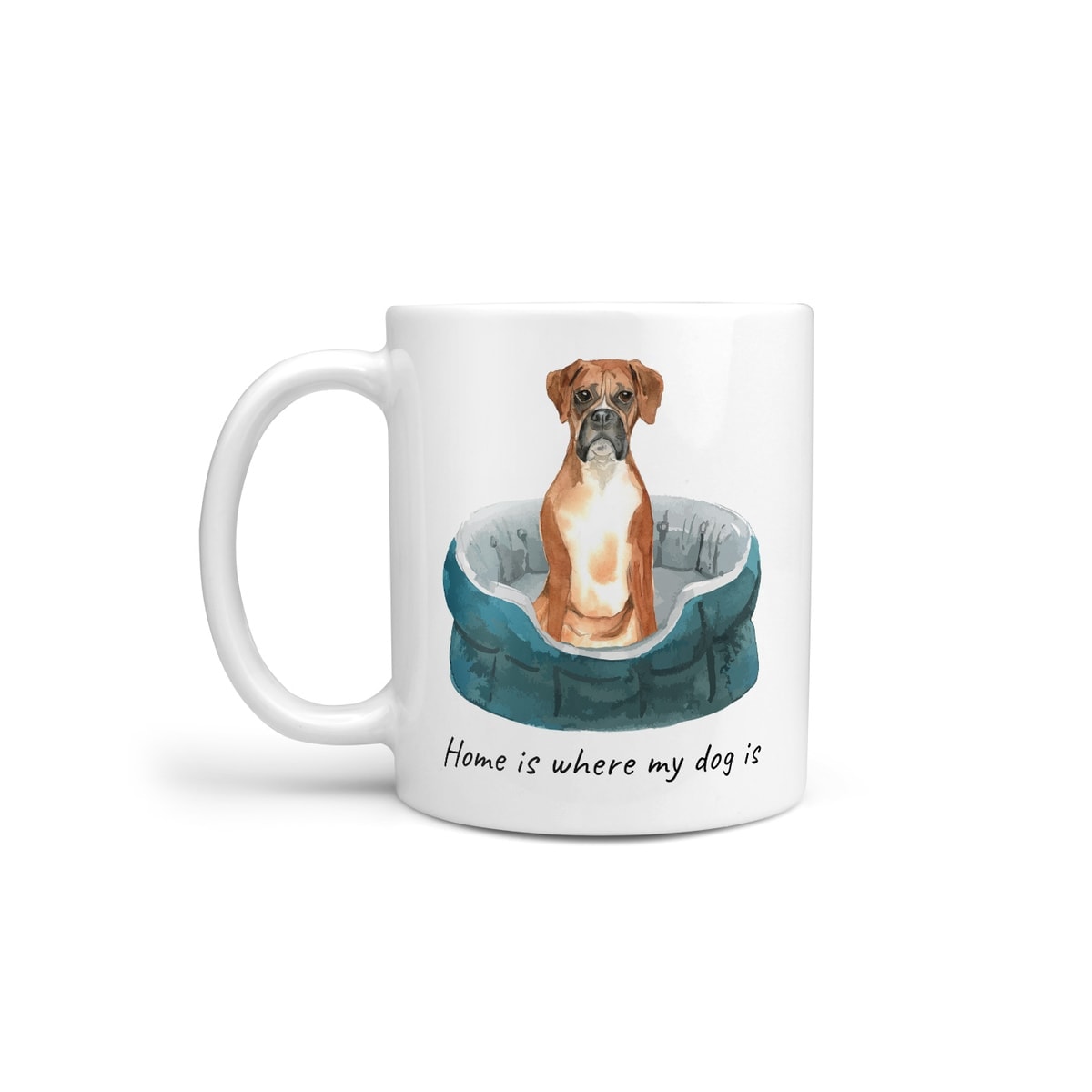 Home is where my dog is Boxer dog mug (Illustrated collection) 3 Home is where my dog is Boxer dog mug (Illustrated collection)