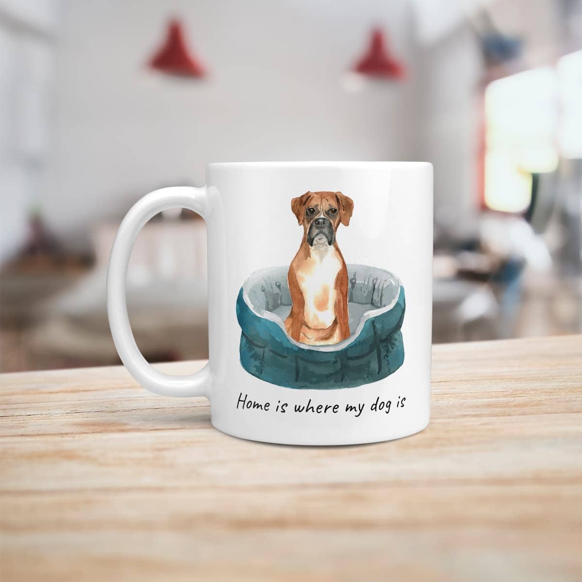 Home is where my dog is Boxer dog mug (Illustrated collection) 8 Home is where my dog is Boxer dog mug (Illustrated collection) - Image 6