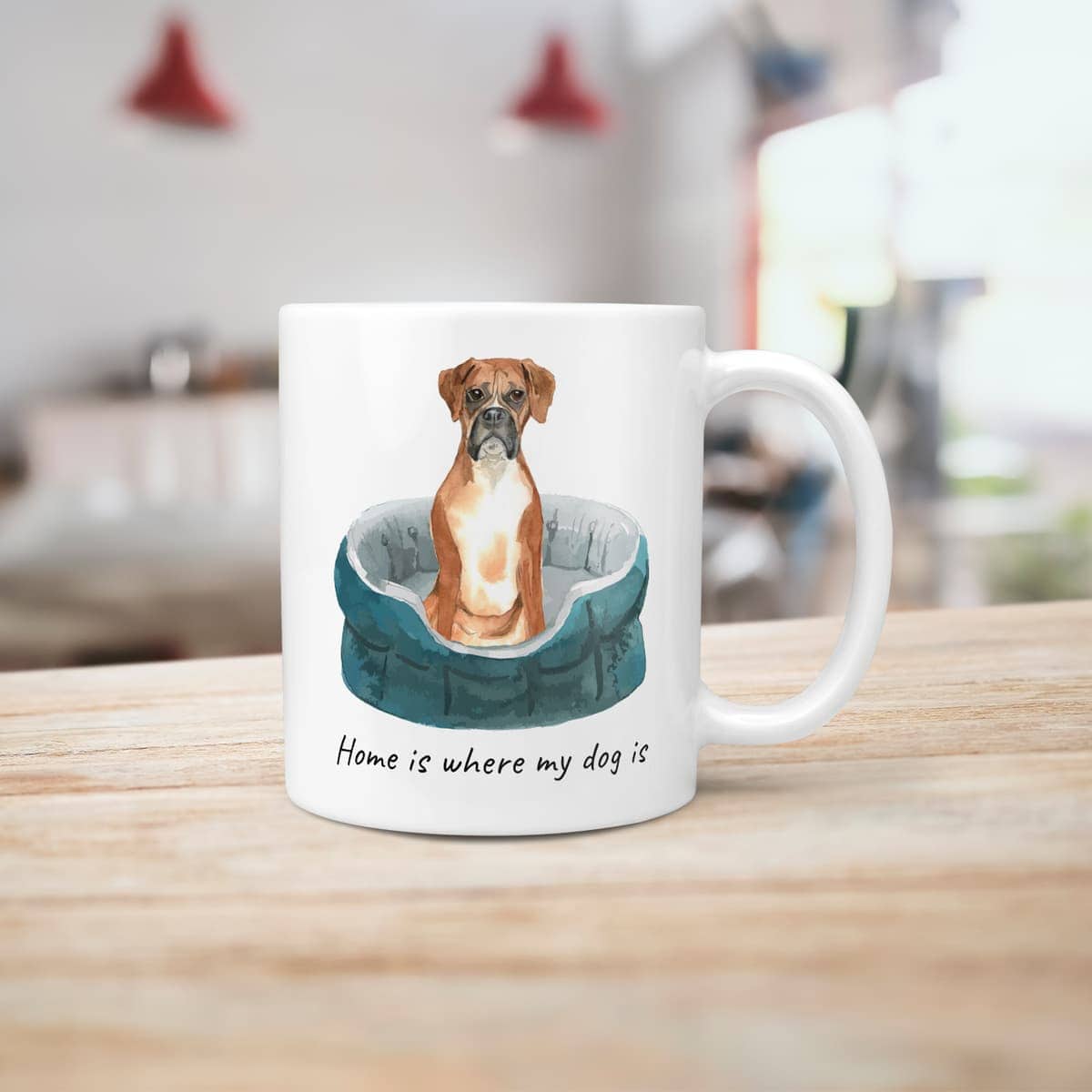 Home is where my dog is Boxer dog mug (Illustrated collection) 7 Home is where my dog is Boxer dog mug (Illustrated collection) - Image 5