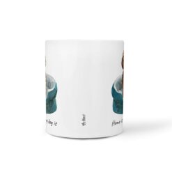 Home is where my dog is Brown Cockapoo dog mug (Illustrated collection) 18 Home is where my dog is Brown Cockapoo front view White