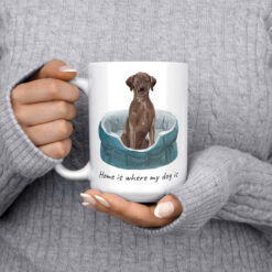Home is where my dog is Brown Labrador retriever 15oz jumper front