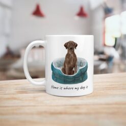 Home is where my dog is Brown Labrador retriever handle left kitchen