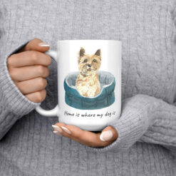 Home is where my dog is Cairn Terrier dog mug (Illustrated collection) 14 Home is where my dog is Cairn Terrier 15oz jumper front