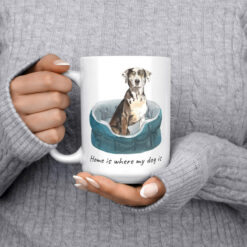 Home is where my dog is Catahoula Leopard Dog dog mug (Illustrated collection) 14 Home is where my dog is Catahoula Leopard Dog 15oz jumper front