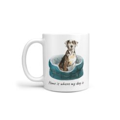 Home is where my dog is Catahoula Leopard Dog dog mug (Illustrated collection)