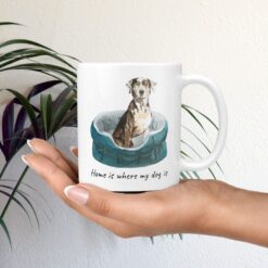 Home is where my dog is Catahoula Leopard Dog dog mug (Illustrated collection) 12 Home is where my dog is Catahoula Leopard Dog mug in hand plant