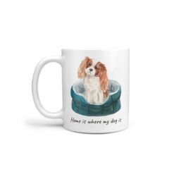 Home is where my dog is Cavalier King Charles Spaniel dog mug (Illustrated collection)