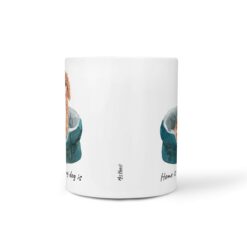 Home is where my dog is Cavapoo dog mug (Illustrated collection) 18 Home is where my dog is Cavapoo front view White