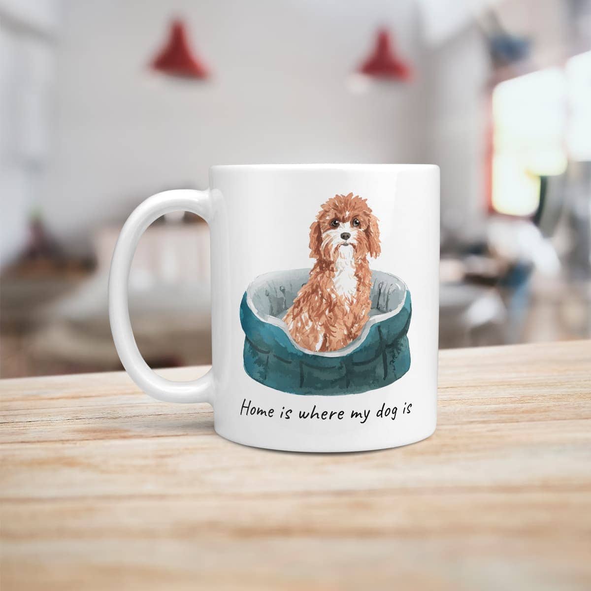 Home is where my dog is Cavapoo dog mug (Illustrated collection) 8 Home is where my dog is Cavapoo dog mug (Illustrated collection) - Image 6