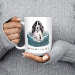 Home is where my dog is Cocker Spaniel dog mug (Illustrated collection) 14 Home is where my dog is Cocker Spaniel 15oz jumper front