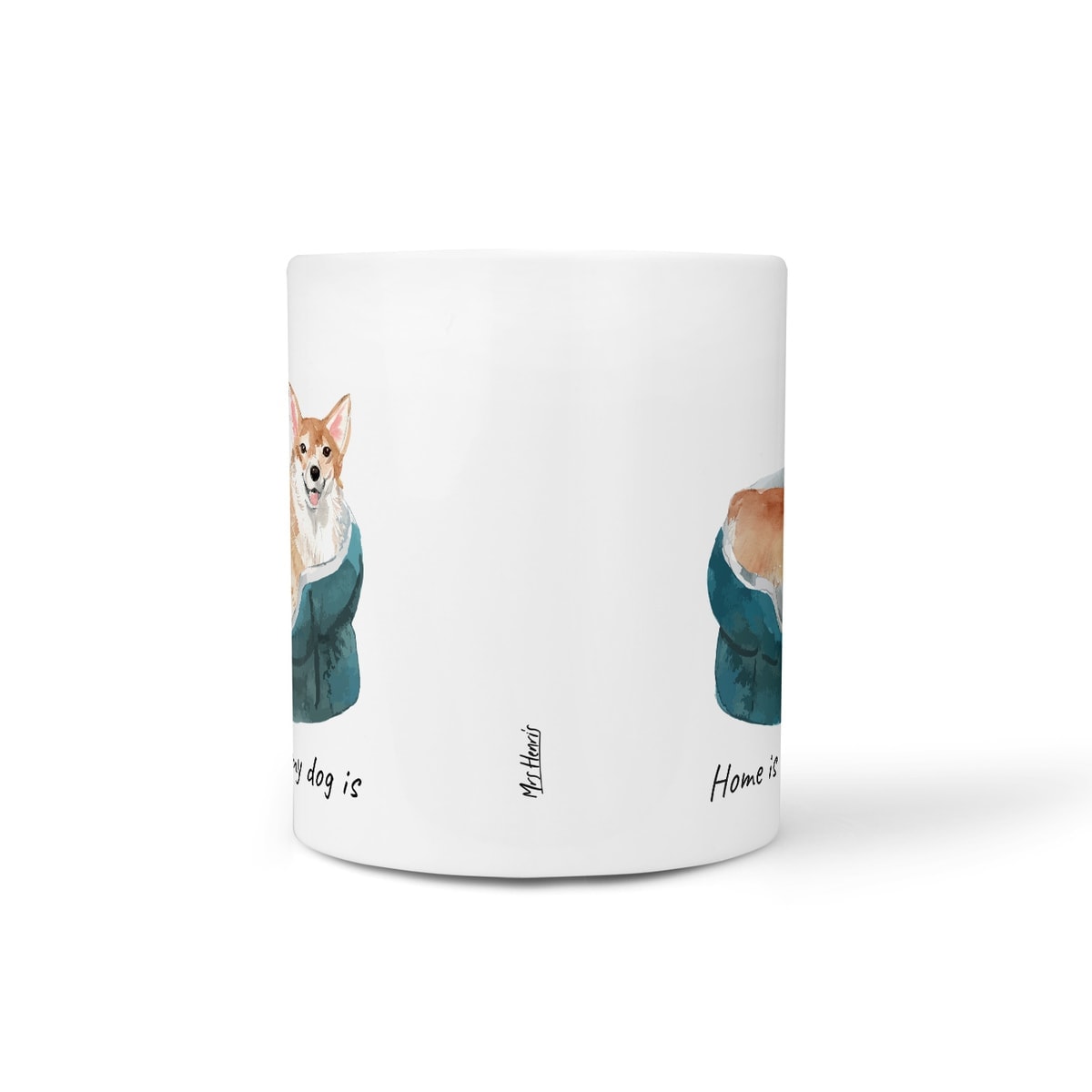 Home is where my dog is Corgi dog mug (Illustrated collection) 10 Home is where my dog is Corgi dog mug (Illustrated collection) - Image 8