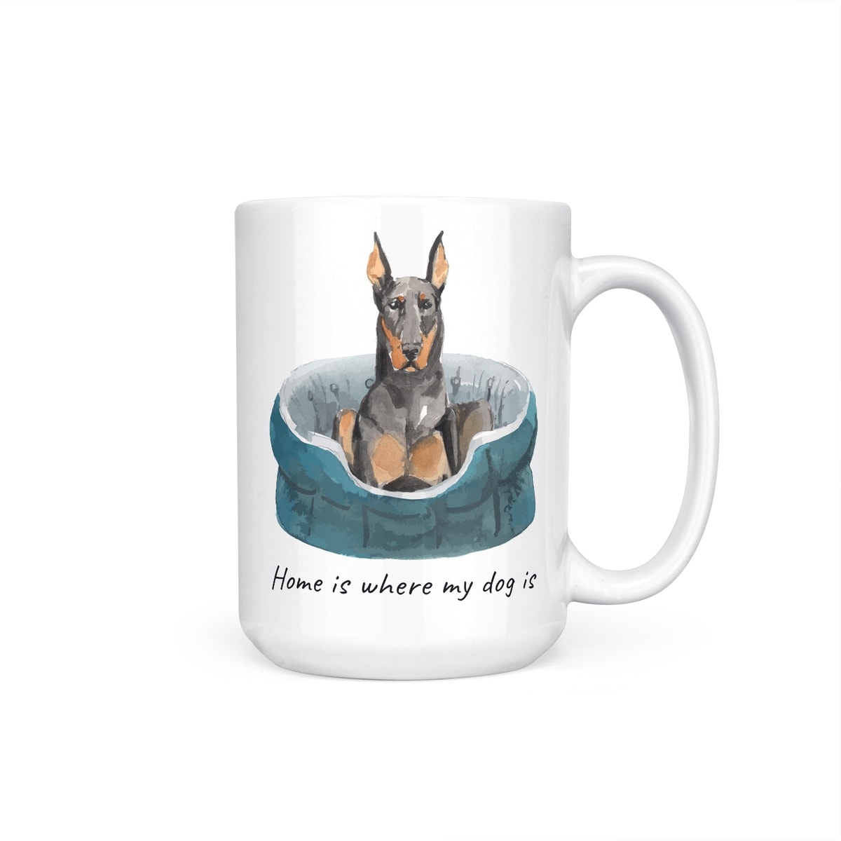 Home is where my dog is Doberman dog mug (Illustrated collection) 11 Home is where my dog is Doberman dog mug (Illustrated collection) - Image 9