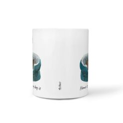 Home is where my dog is Doberman dog mug (Illustrated collection) 18 Home is where my dog is Doberman front view White