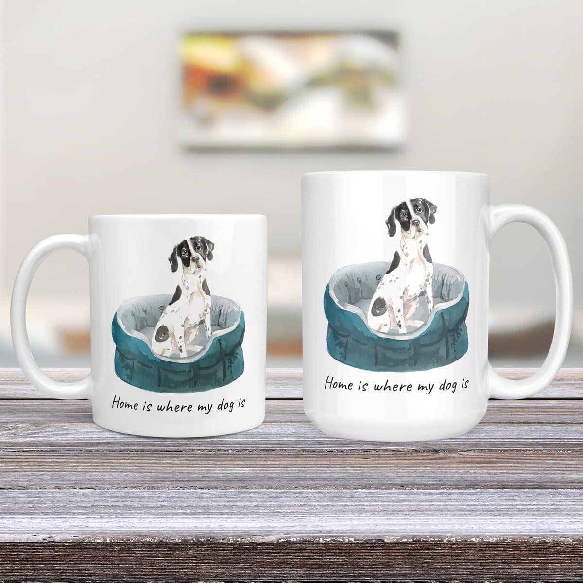 Home is where my dog is English Pointer dog mug (Illustrated collection) 5 Home is where my dog is English Pointer dog mug (Illustrated collection) - Image 3