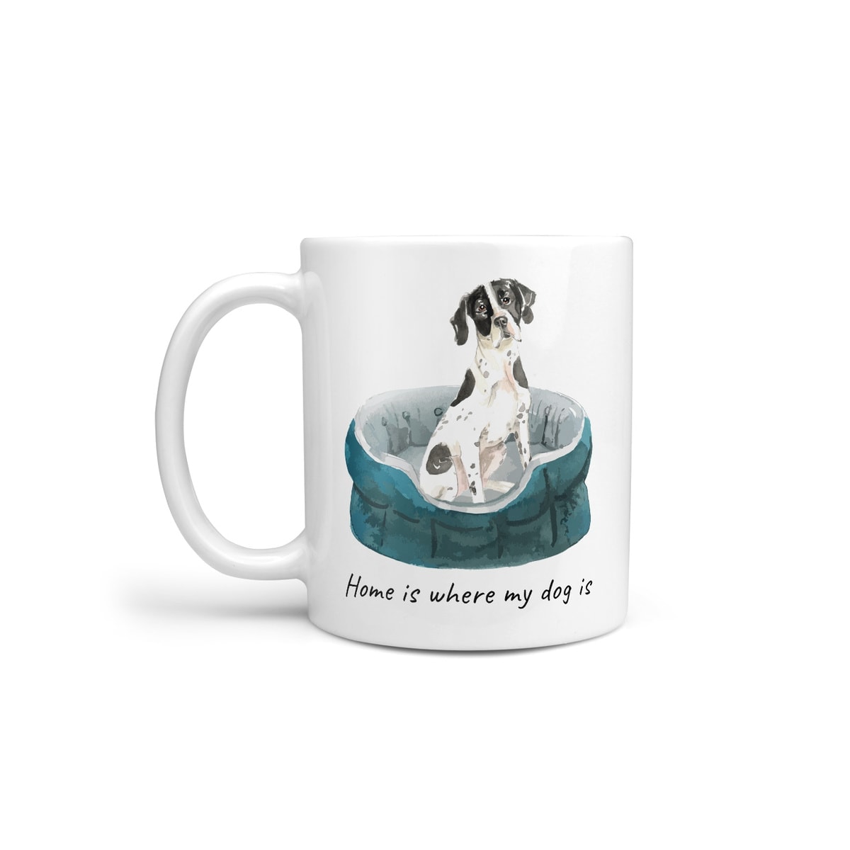 Home is where my dog is English Pointer dog mug (Illustrated collection) 3 Home is where my dog is English Pointer dog mug (Illustrated collection)