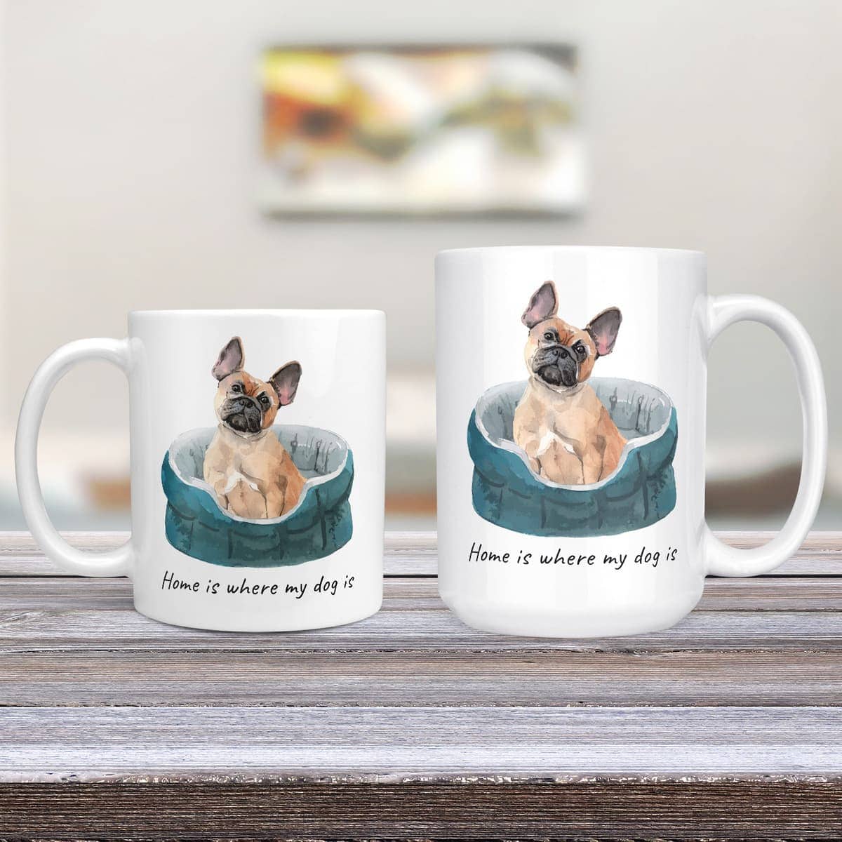 Home is where my dog is French Bulldog dog mug (Illustrated collection) 5 Home is where my dog is French Bulldog dog mug (Illustrated collection) - Image 3