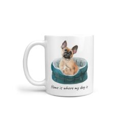 Home is where my dog is French Bulldog dog mug (Illustrated collection)