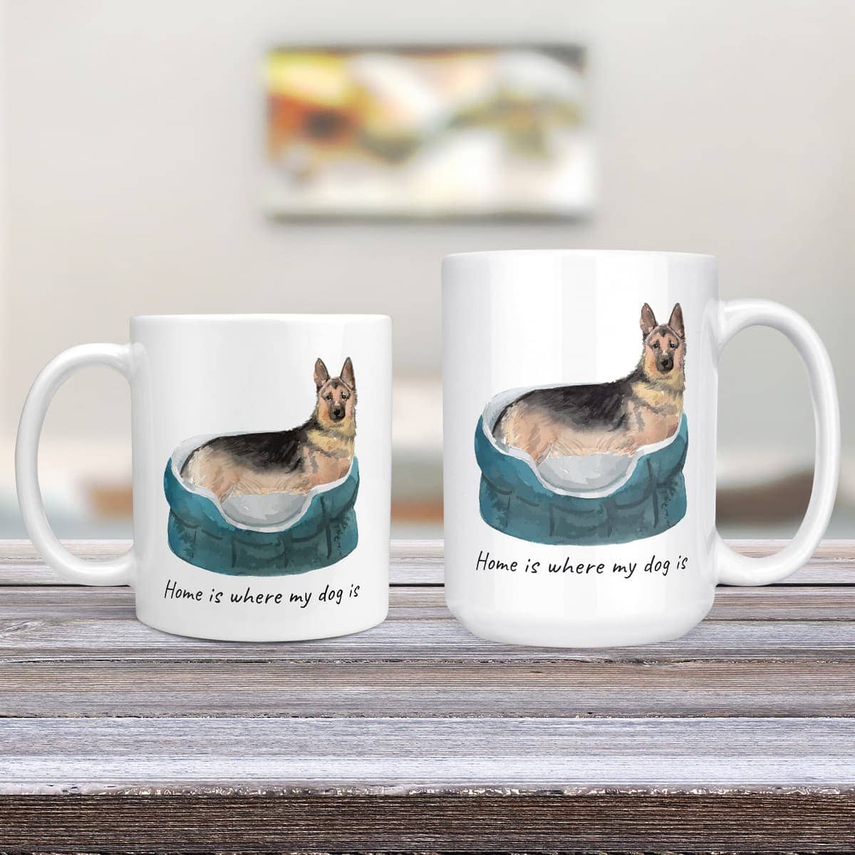Home is where my dog is German Shepherd dog mug (Illustrated collection) 5 Home is where my dog is German Shepherd dog mug (Illustrated collection) - Image 3