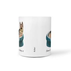 Home is where my dog is German Shepherd dog mug (Illustrated collection) 18 Home is where my dog is German Shepherd front view White