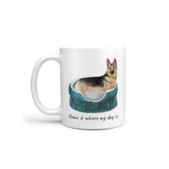 Home is where my dog is German Shepherd dog mug (Illustrated collection)